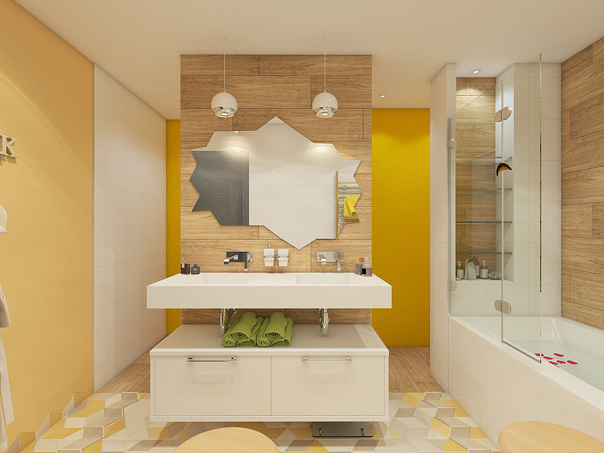 Квартира в экостиле в Санкт-Петербурге, olegkurgaev design olegkurgaev design Scandinavian style bathroom