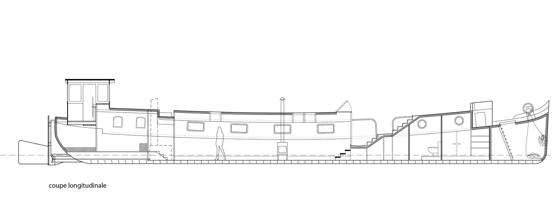 coupe longitudinale tina merkes architecte