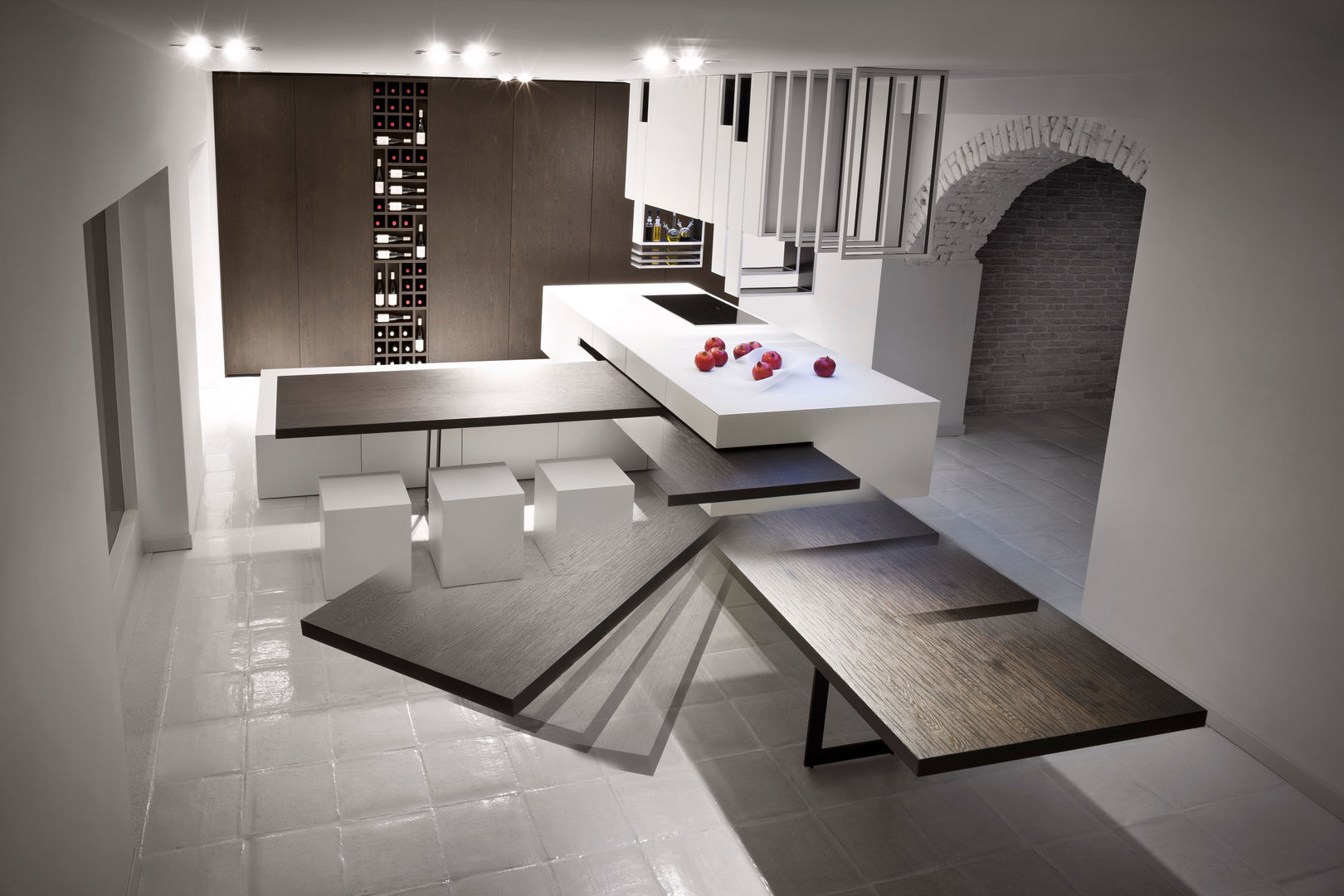 The Cut Kitchen, Alessandro Isola Ltd Alessandro Isola Ltd Modern kitchen Bench tops