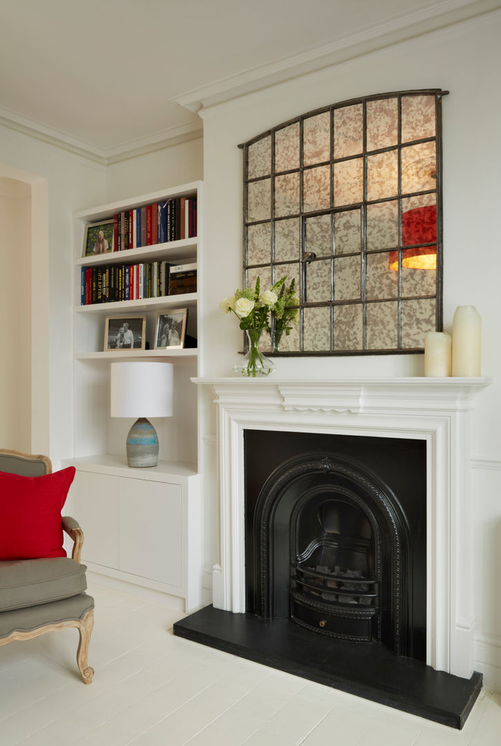 Living room fireplace and alcove cabinetry ZazuDesigns Salas / recibidores