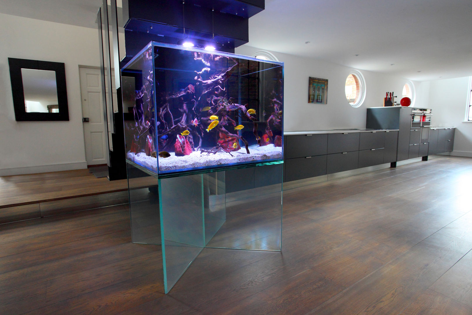 Floating Aquarium London Aquarium Architecture Modern living room