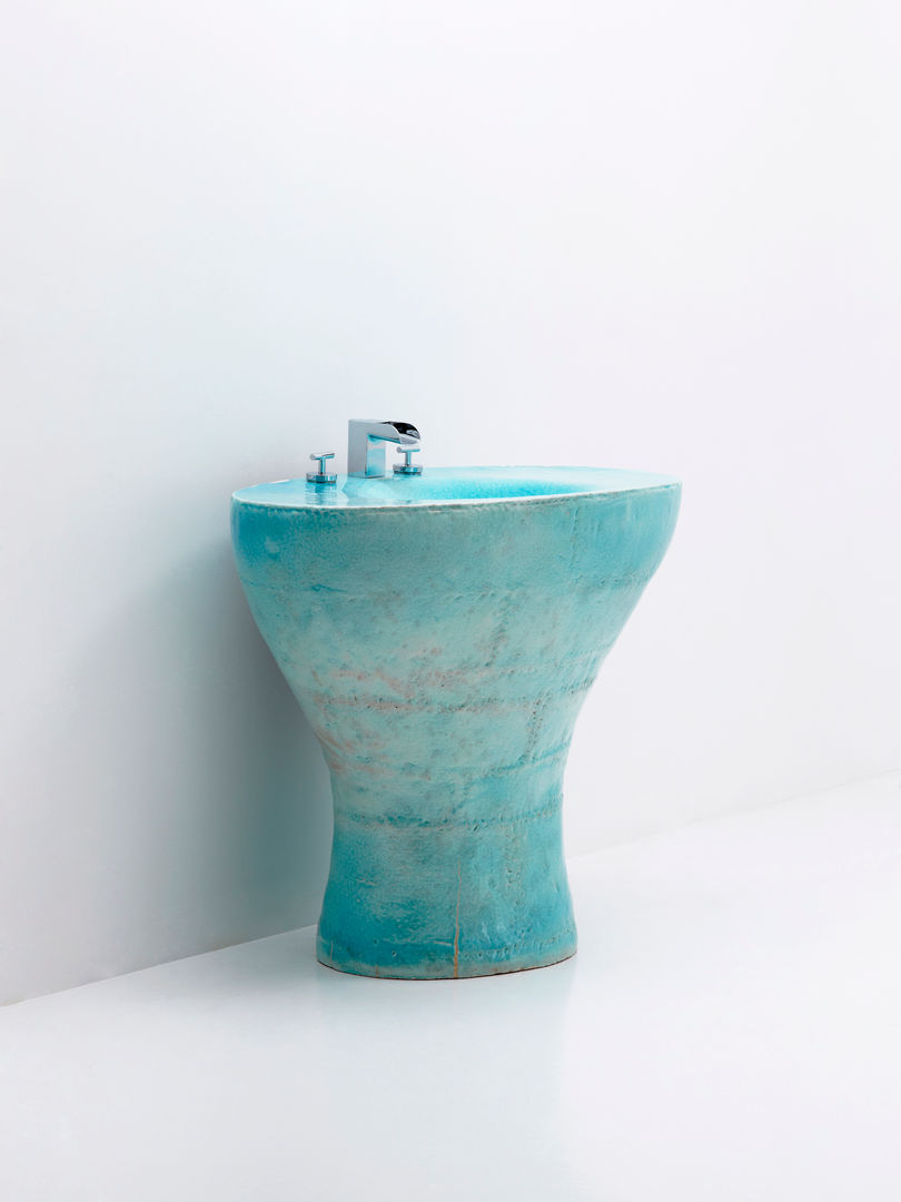 Sky blue Vanity Ceramic sink object, 이헌정 이헌정 아시아스타일 욕실 싱크