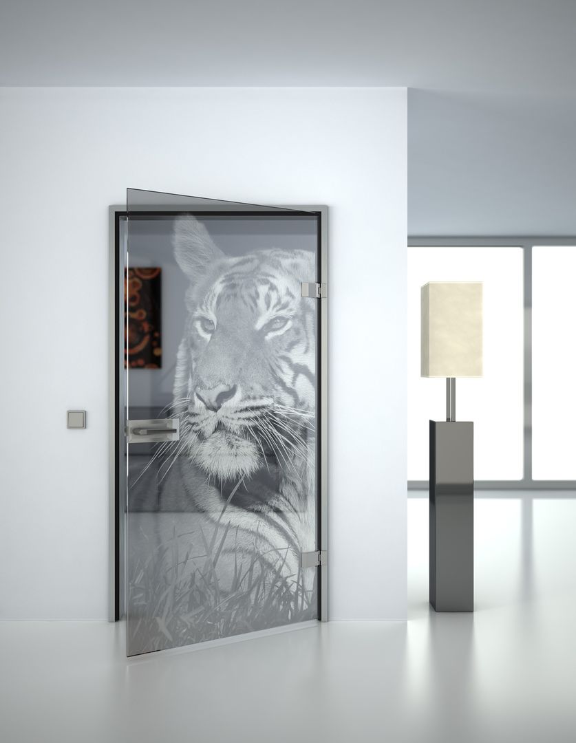 Glastüren mit gelaserten Motiven, Lionidas Design GmbH Lionidas Design GmbH Porte di vetro