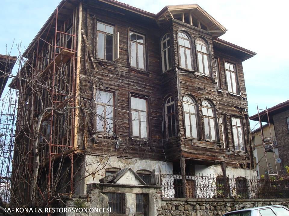 BARTIN KAF KONAK - RESTORASYON ÖNCESİ ÖN CEPHE BOYTORUN ARCHITECTS Ticari alanlar Oteller