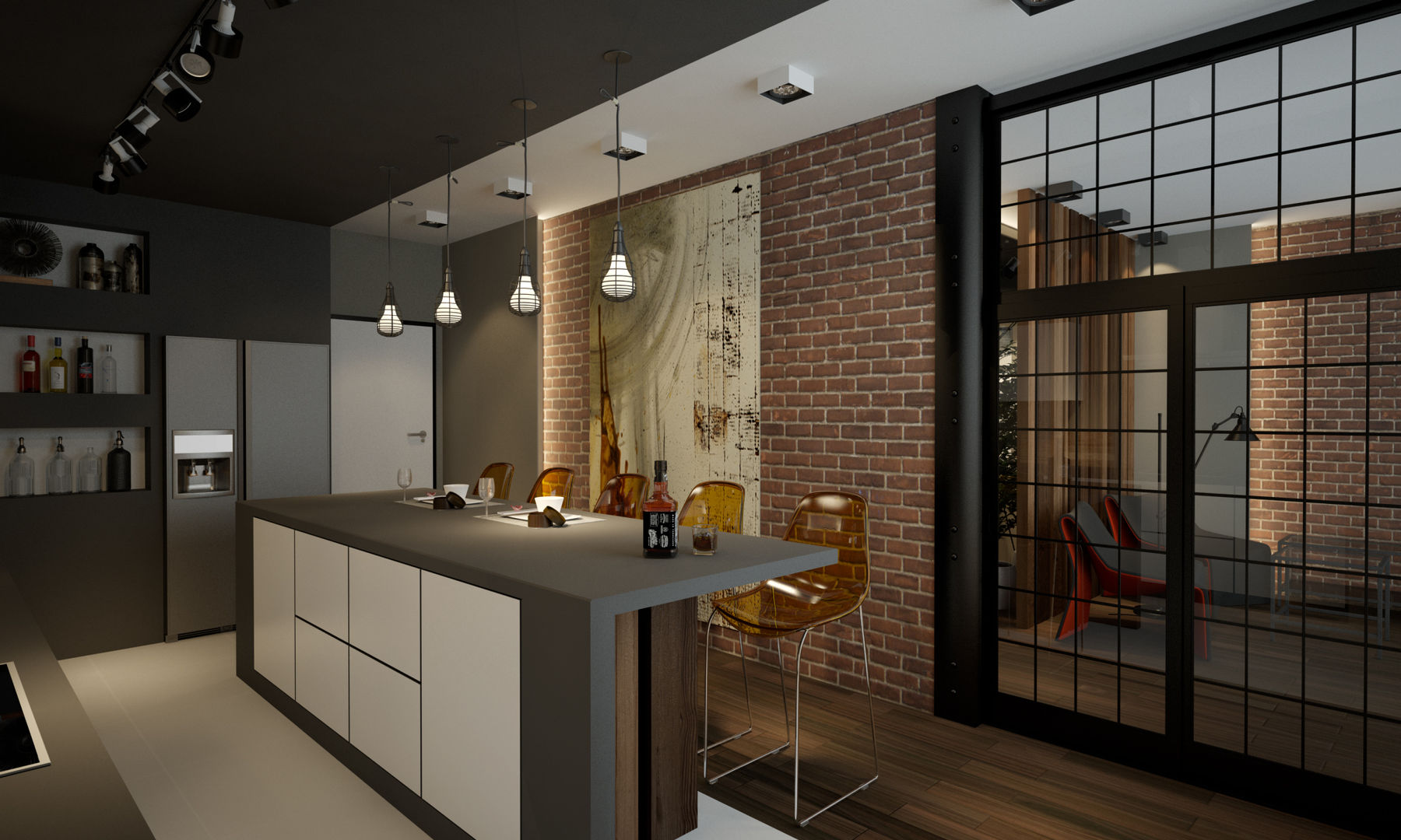 Квартира 200 кв.м. ЖК Европейский г. Краснодар, Room Краснодар Room Краснодар Industrial style kitchen