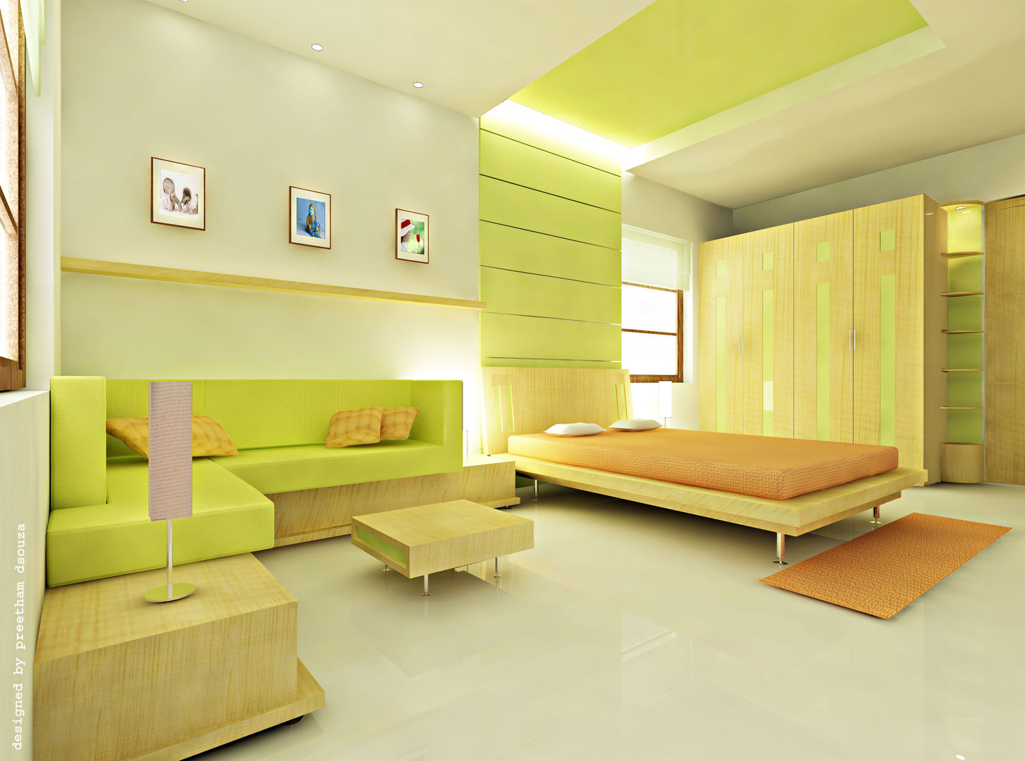 Bedroom Interiors , Preetham Interior Designer Preetham Interior Designer Minimalist Yatak Odası