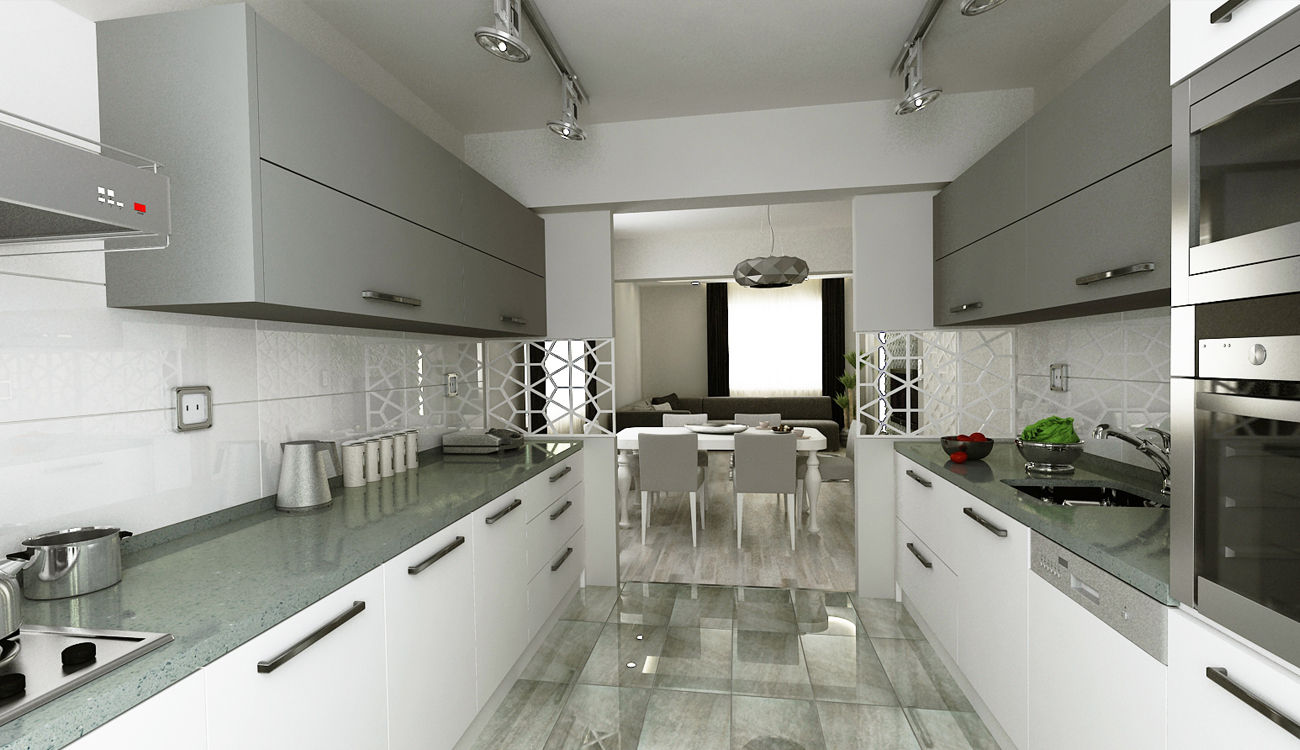 N.Ö. EVİ, Niyazi Özçakar İç Mimarlık Niyazi Özçakar İç Mimarlık Modern Kitchen