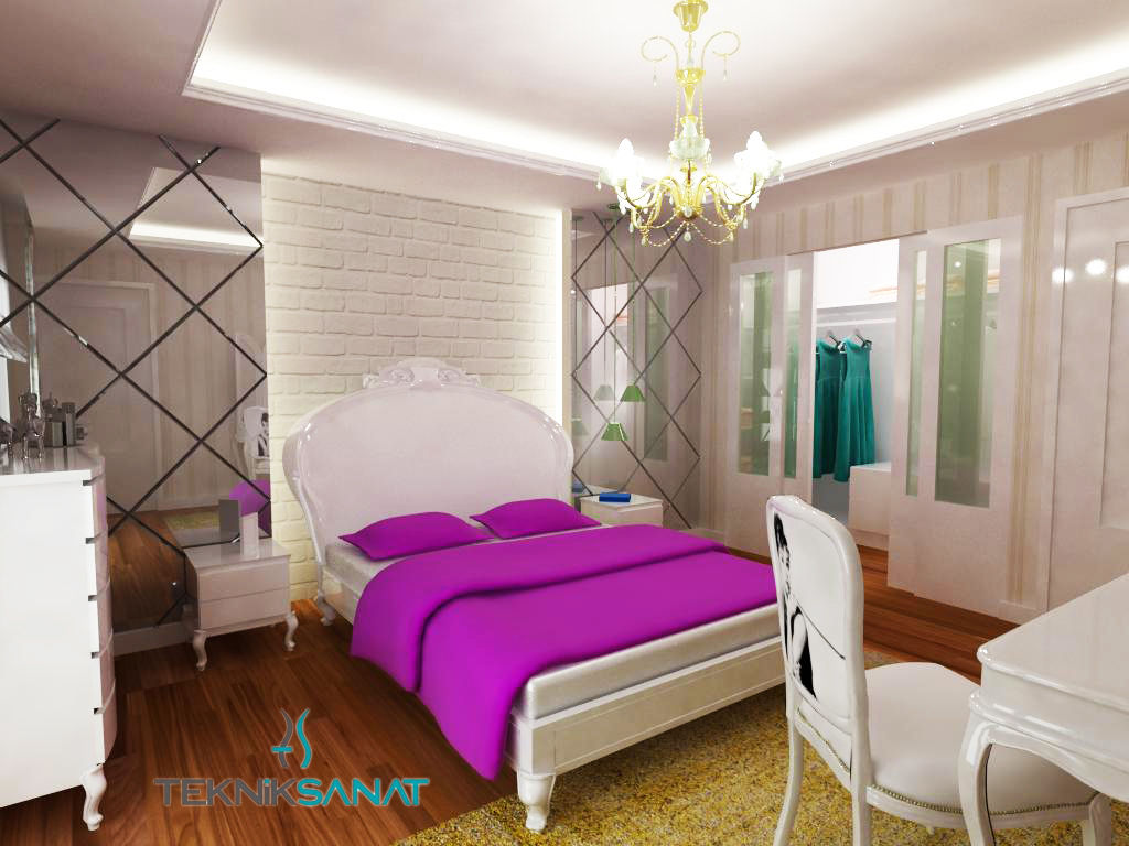 K. YILMAZ EVİ, Teknik Sanat İç Mimarlık Renovasyon Ltd. Şti. Teknik Sanat İç Mimarlık Renovasyon Ltd. Şti. Classic style bedroom