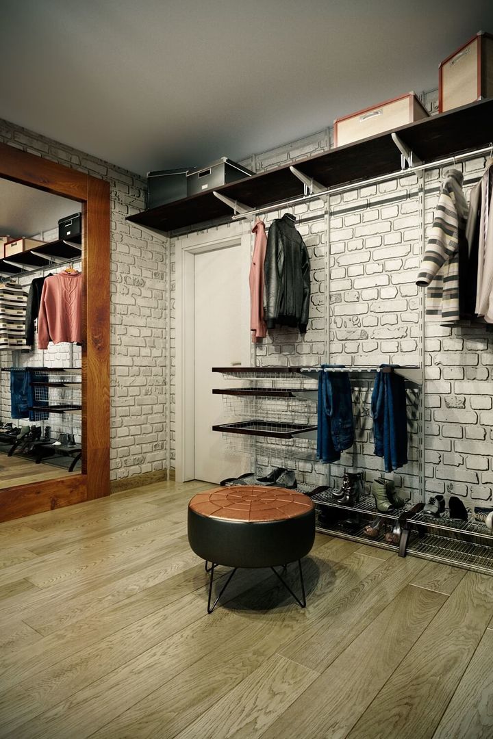 Каменный лофт, CO:interior CO:interior Closets de estilo industrial