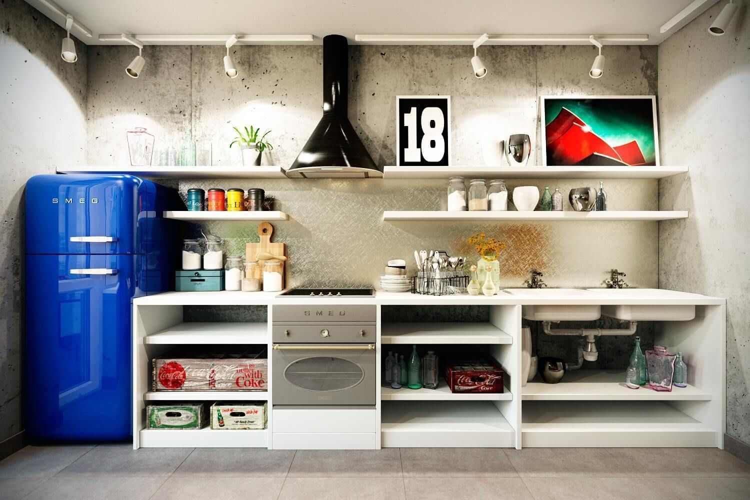Каменный лофт, CO:interior CO:interior Industrial style kitchen