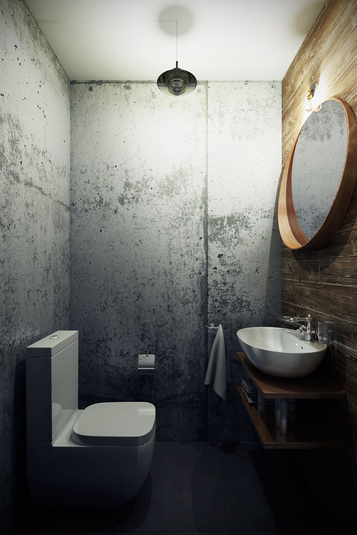 Каменный лофт, CO:interior CO:interior Industrial style bathroom