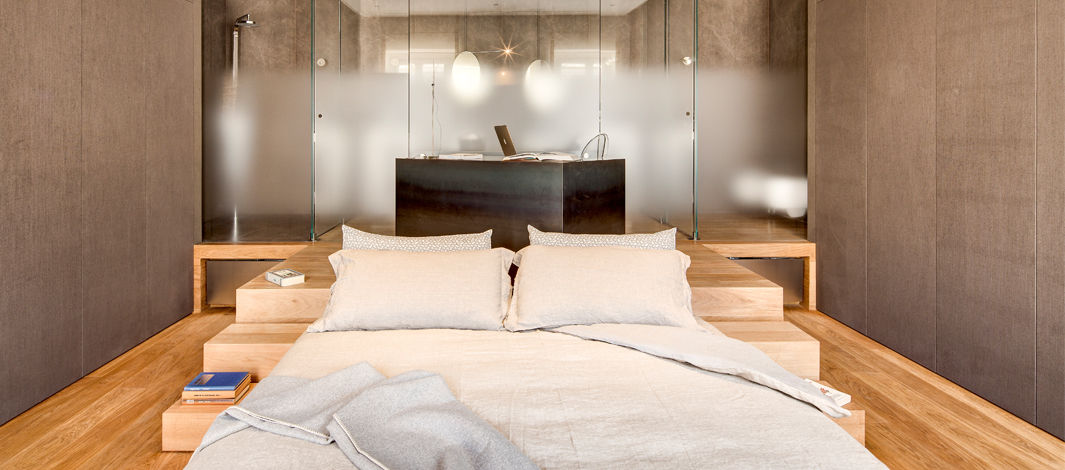 la luna sul bonsai, Andrea Bella Concept Andrea Bella Concept ミニマルスタイルの 寝室