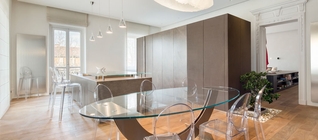 Un ambiente capace di trasformarsi Andrea Bella Concept Cucina minimalista