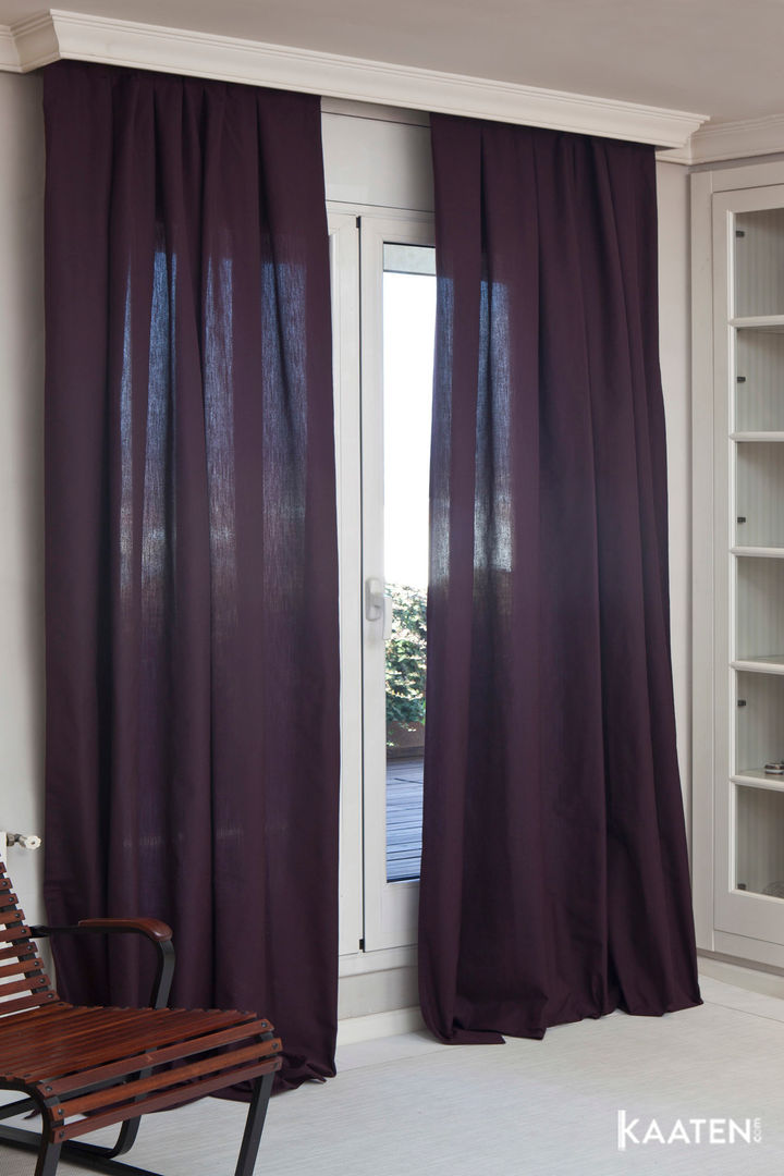 Cortinas tradicionales y modernas Kaaten, Kaaten Kaaten Phòng giải trí phong cách hiện đại