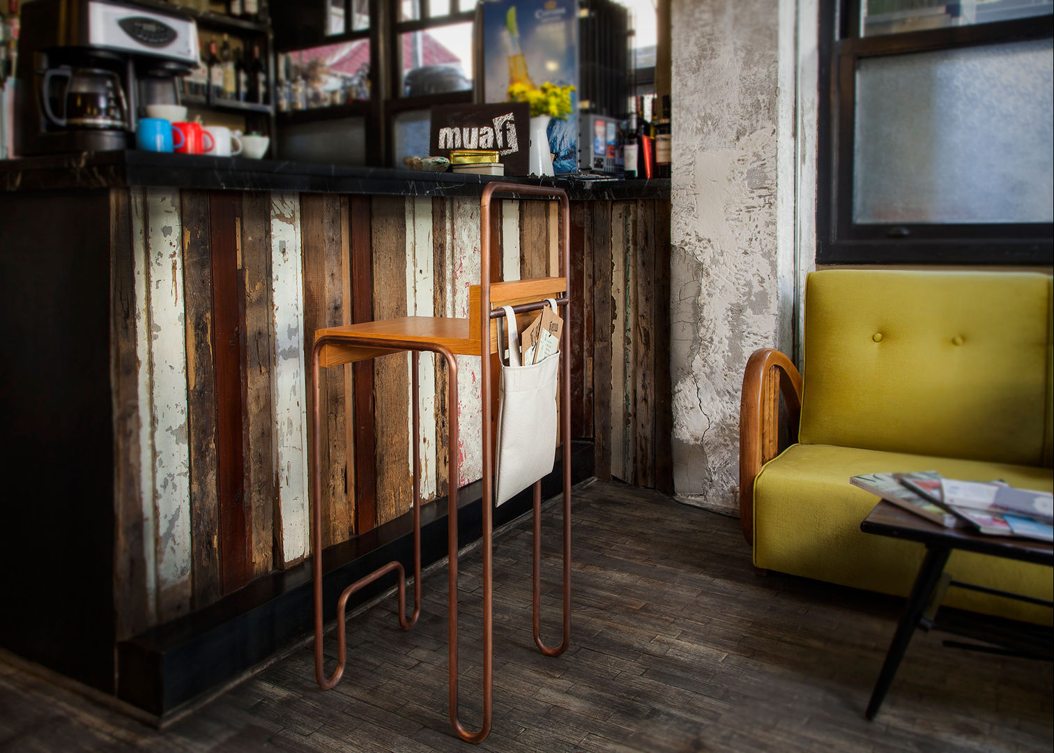 Droop Bar Taburesi, Lab::istanbul Lab::istanbul Industrial style dining room Chairs & benches