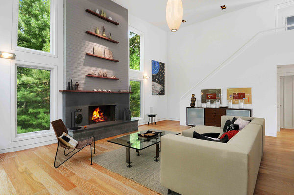 Modern Beach House, New York Eisner Design Modern living room
