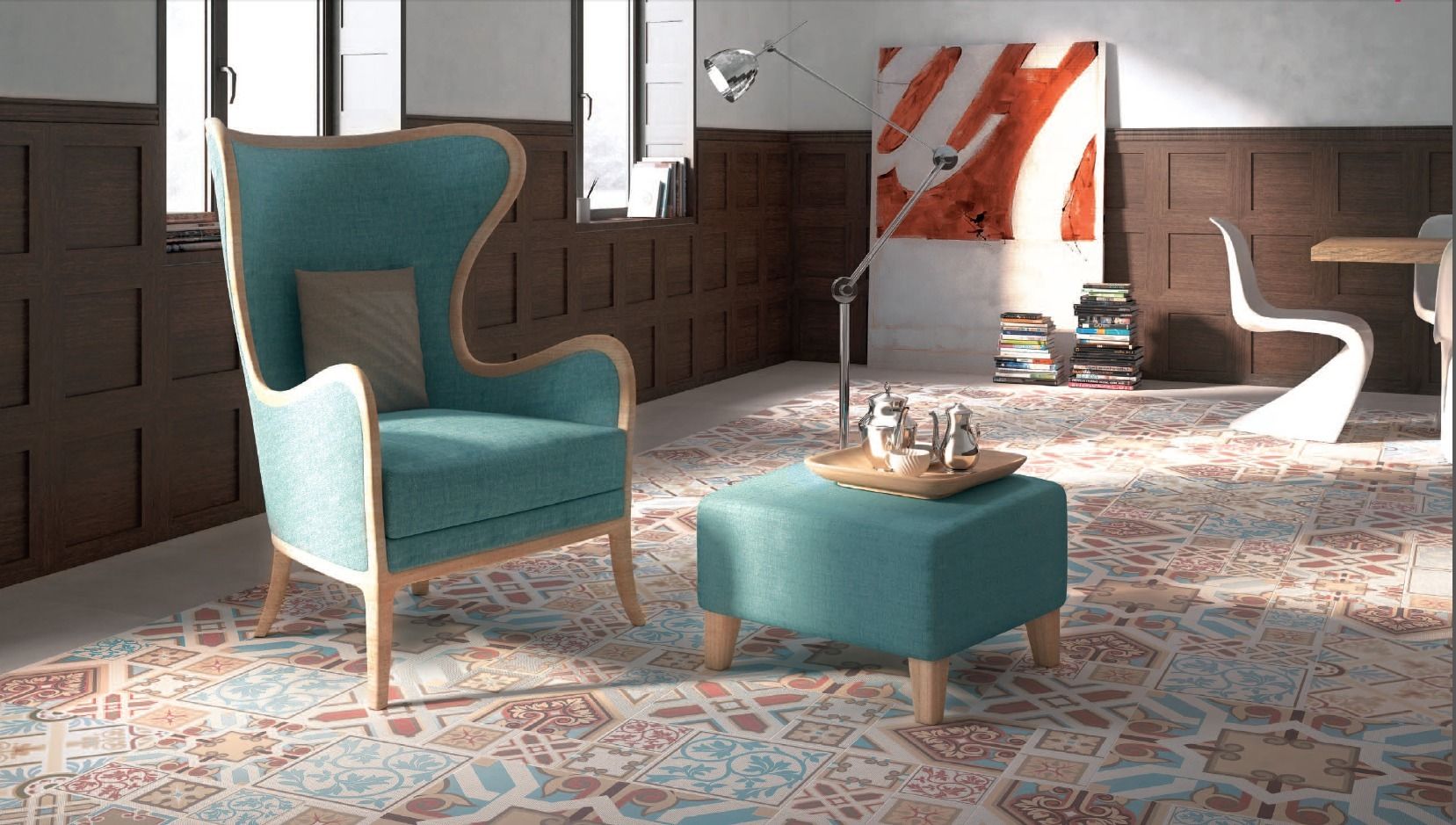 Le piastrelle sono multicolor e... patchwork!, ADDEØ DESIGN ADDEØ DESIGN Living room