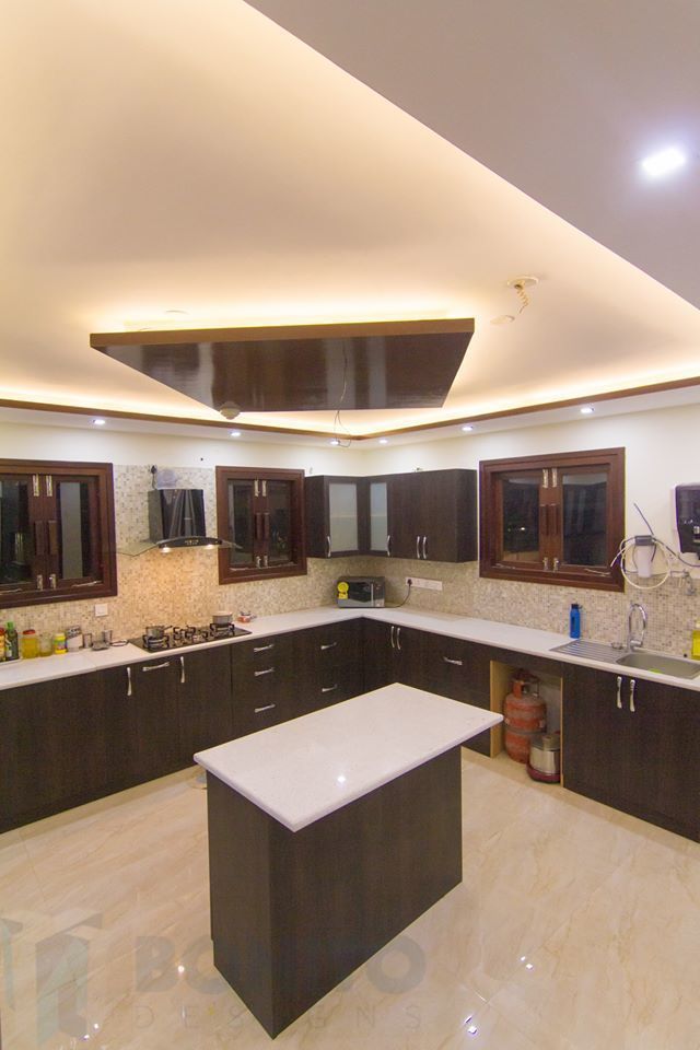 False ceiling design in kitchen homify Eclectic style kitchen Accessories & textiles