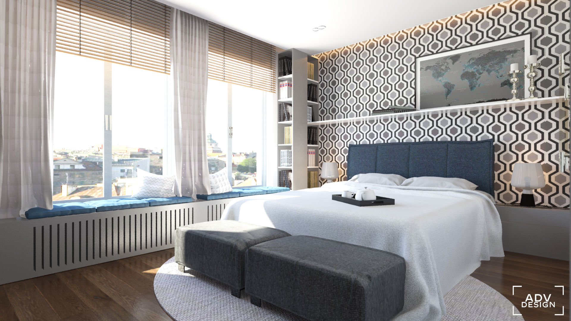 Apartament 115 m2, ADV Design ADV Design Klassieke slaapkamers