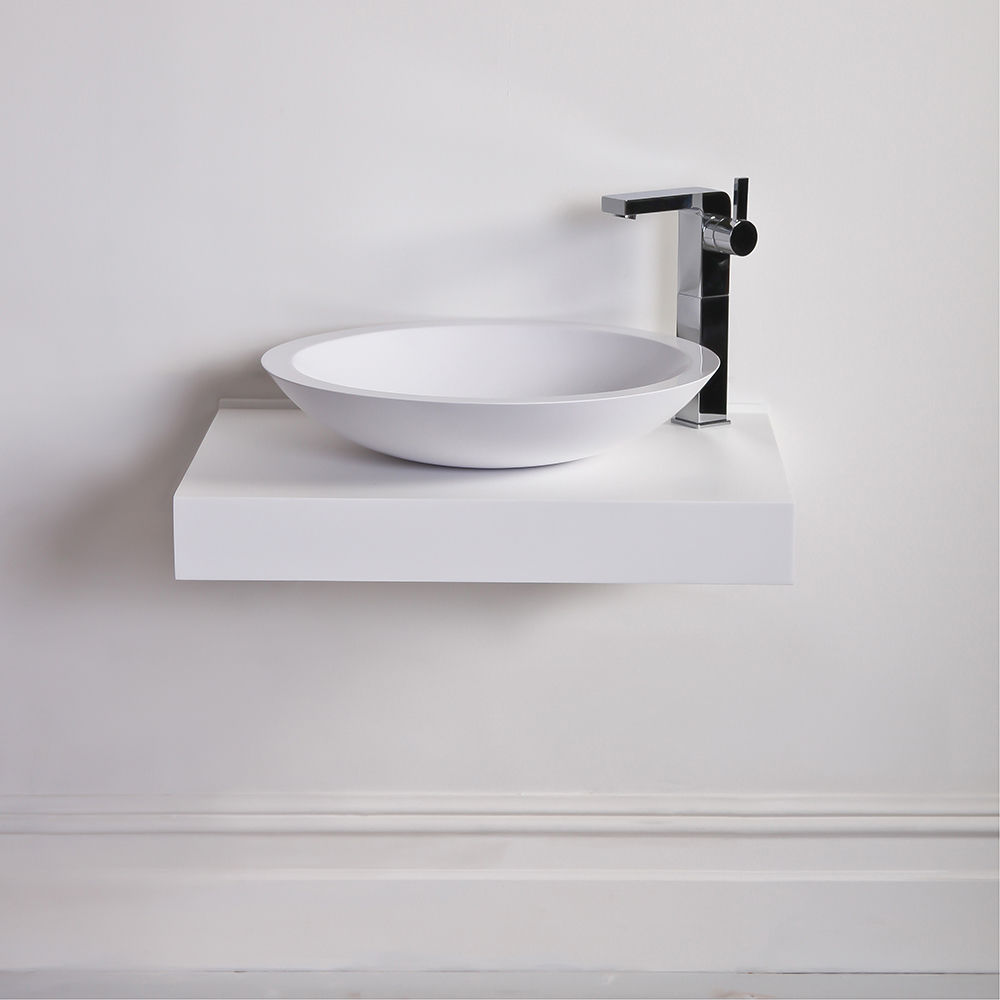 Lusso Stone Notion Solid surface stone resin counter top basin 515 Lusso Stone Banheiros modernos Pia