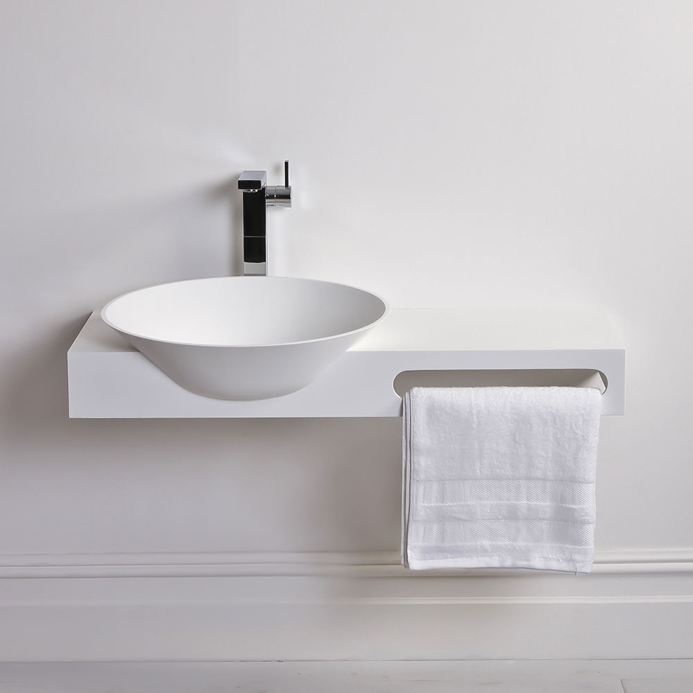 Lusso Stone Ravello Solid surface stone resin wall hung basin 1000 Lusso Stone Modern bathroom Sinks