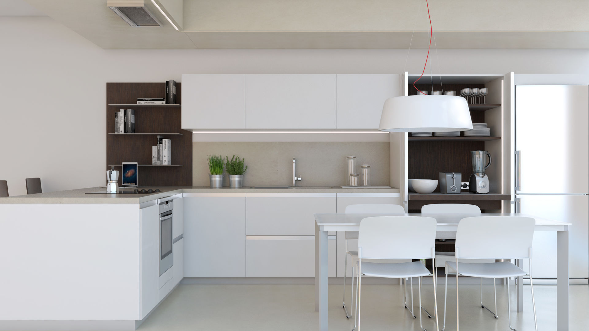 Cucina Total White, Onlydesign Onlydesign 모던스타일 주방