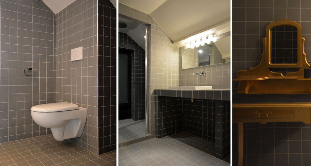 Petit Manoir Normand, AGENCE APOLLINE TERRIER AGENCE APOLLINE TERRIER 現代浴室設計點子、靈感&圖片