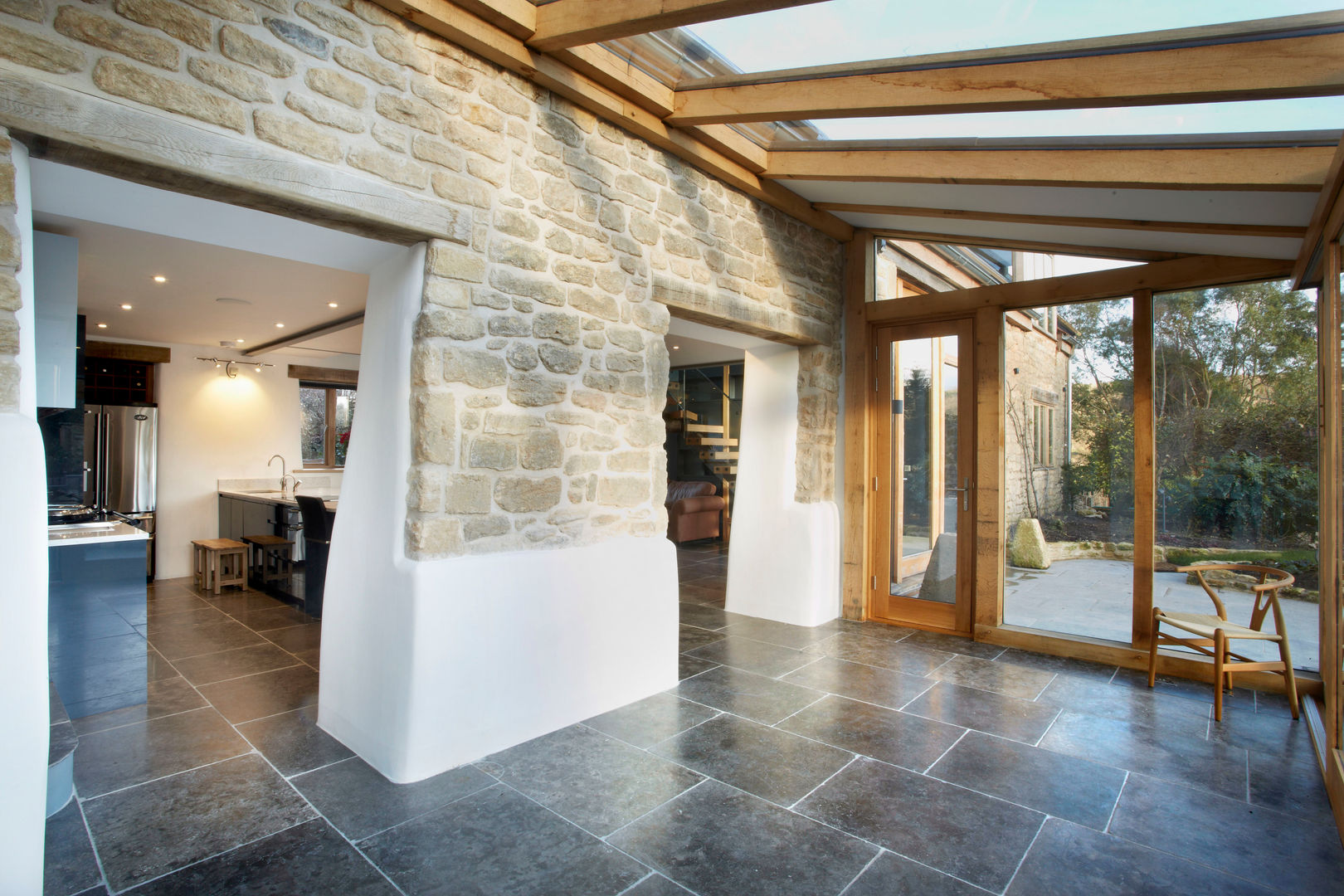 Oak framed conservatory Hart Design and Construction Konservatori Gaya Country