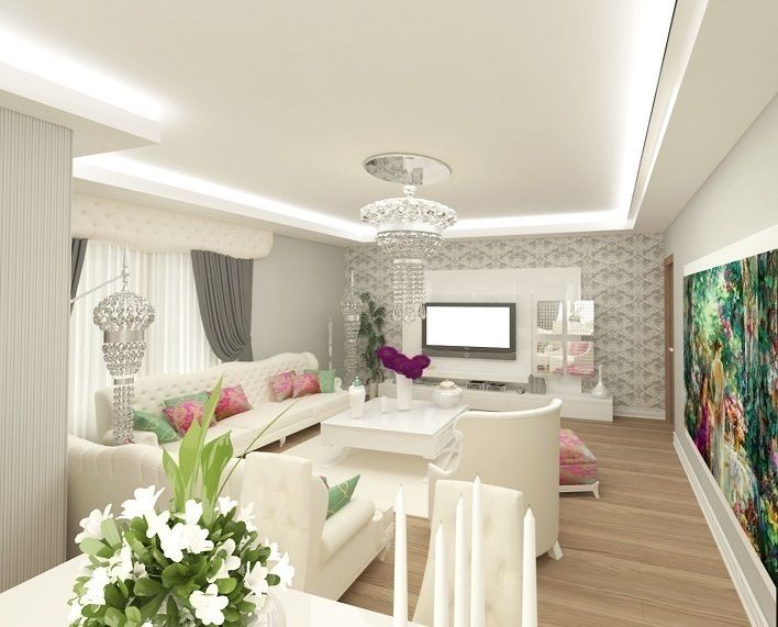 Feng Shui Uygulama, Meral Akçay Konsept ve Mimarlık Meral Akçay Konsept ve Mimarlık Nowoczesny salon