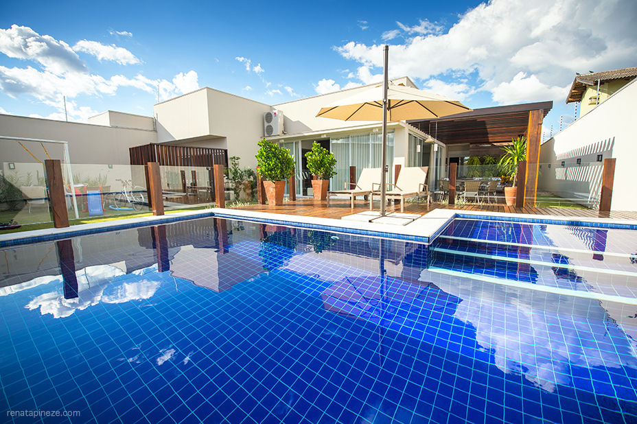 Casa das Macieiras, Rafaela Dal’Maso Arquitetura Rafaela Dal’Maso Arquitetura Piscinas ecléticas