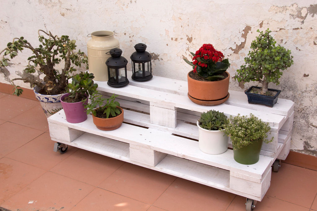 GABARRÓ jardinera palets. 120x47cm, 2 alturas, ECOdECO Mobiliario ECOdECO Mobiliario حديقة Furniture