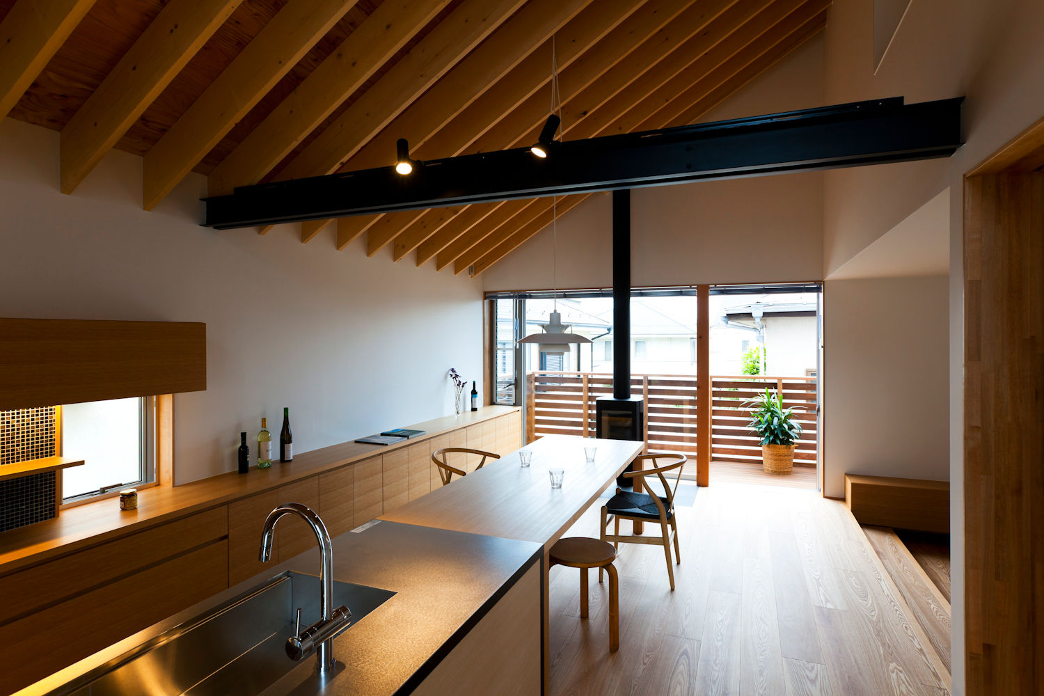 鎌倉の家, 望月建築アトリエ 望月建築アトリエ Asian style dining room