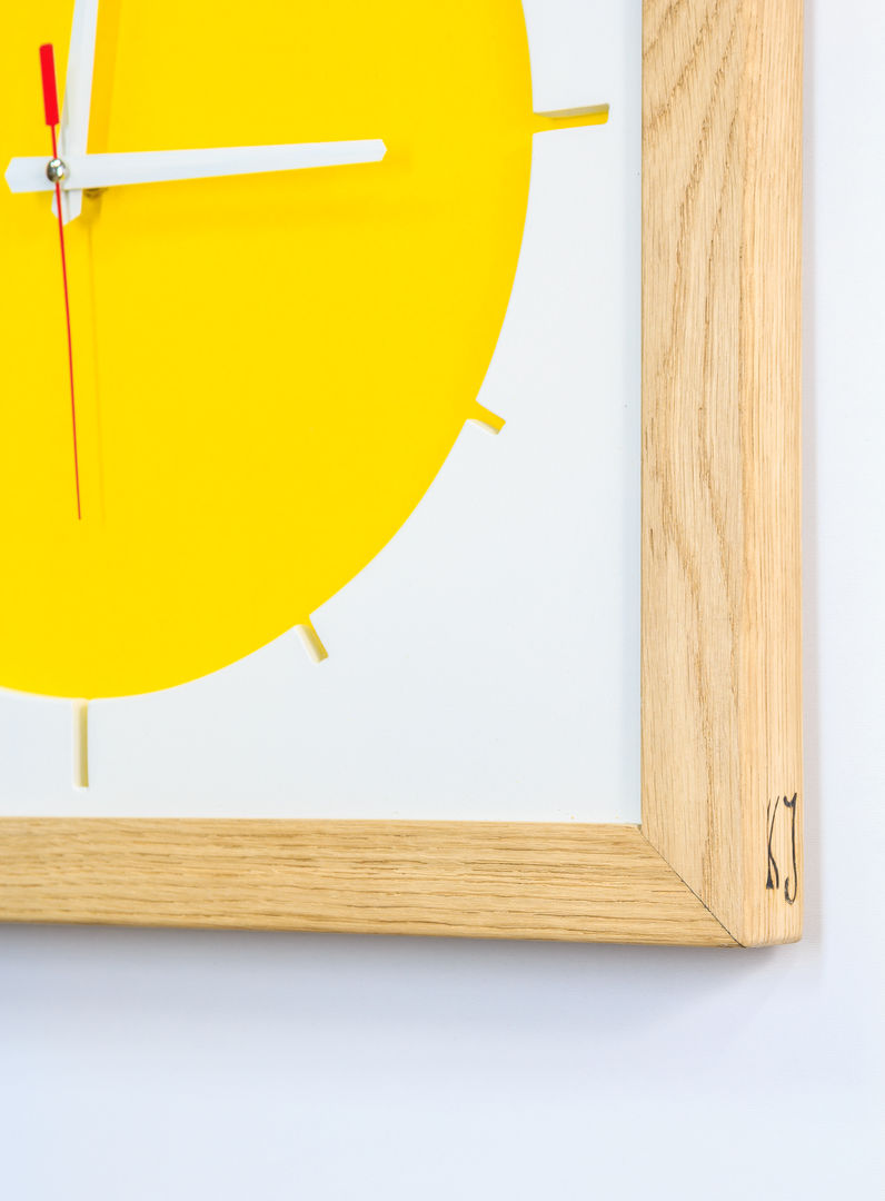 Big clock "Sun" Meble Autorskie Jurkowski 北欧デザインの ダイニング アクセサリー＆デコレーション