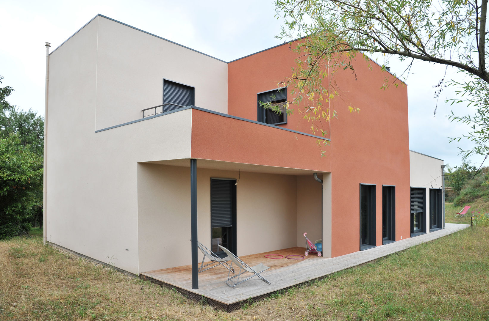 Maison ossature bois à lentilly, Empreinte Constructions bois Empreinte Constructions bois Casas estilo moderno: ideas, arquitectura e imágenes