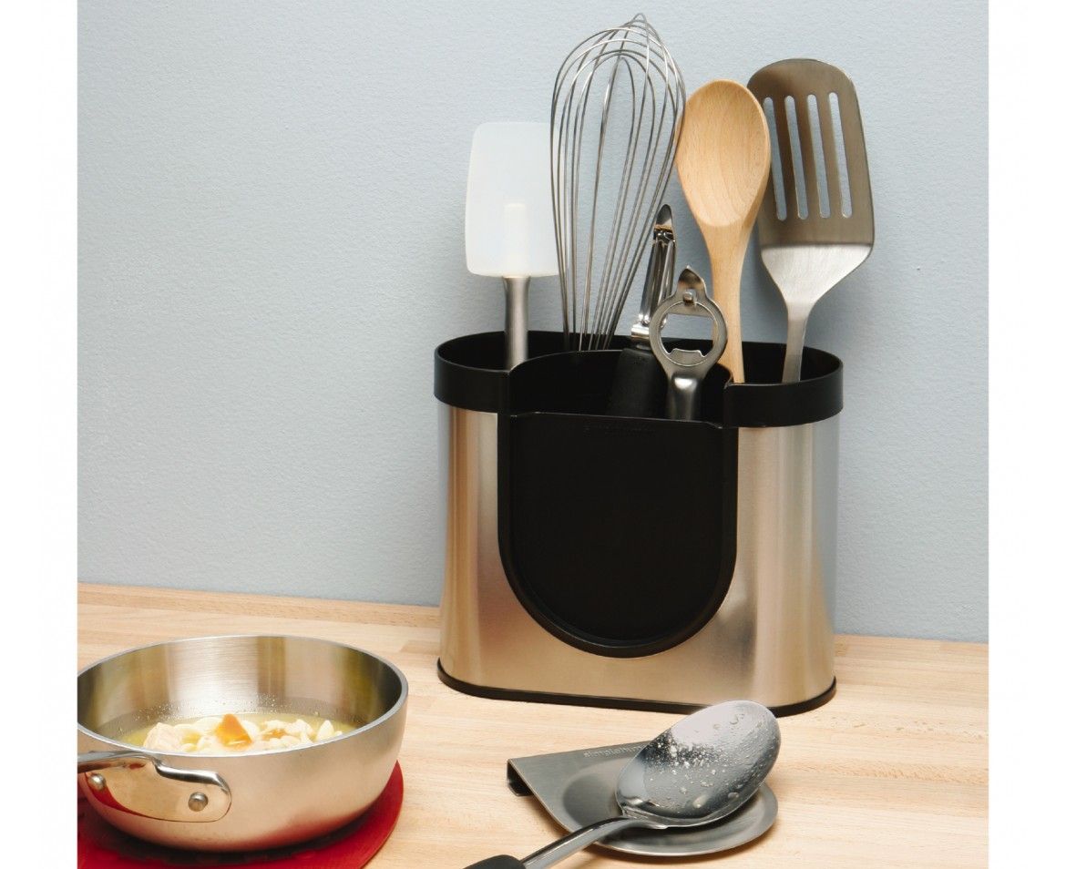 utensil holder simplehuman Cocinas de estilo moderno Utensilios de cocina