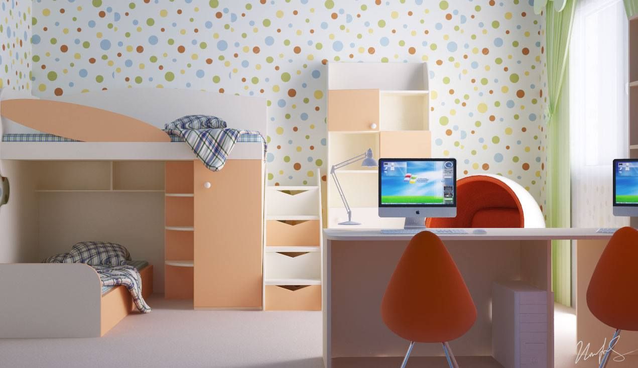 Фрагменты детских комнат в Баку, ILKIN GURBANOV Studio ILKIN GURBANOV Studio Chambre d'enfant moderne