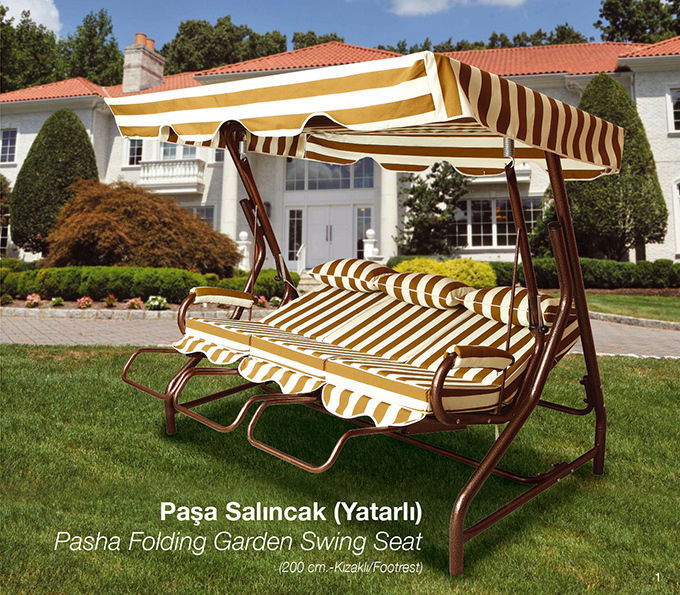Pasha Garden Swing Seat ERİNÖZ OUTDOOR FURNITURE Śródziemnomorski ogród Huśtawki i place zabaw