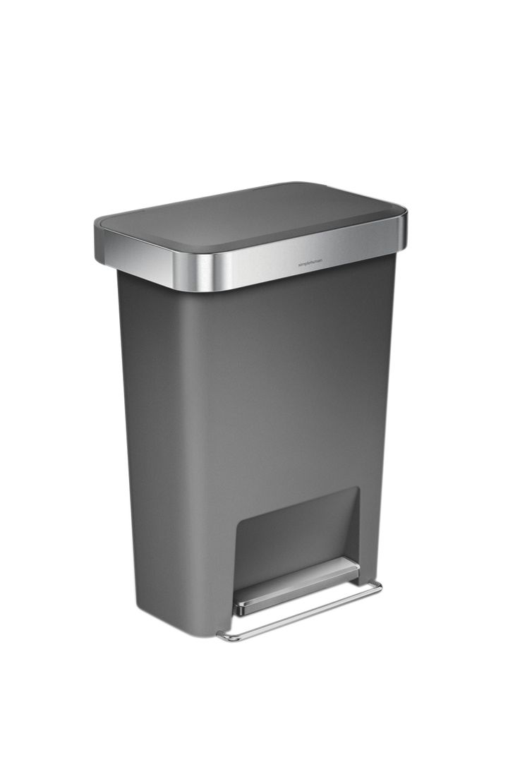 55 litre rectangular pedal bin with liner pocket, simplehuman simplehuman Kitchen Storage