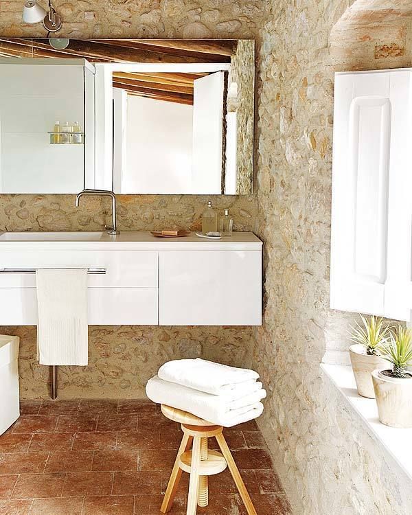 Cases Singular de l'Empordà - Albons Oli 22 Tono Bagno Baños de estilo rústico