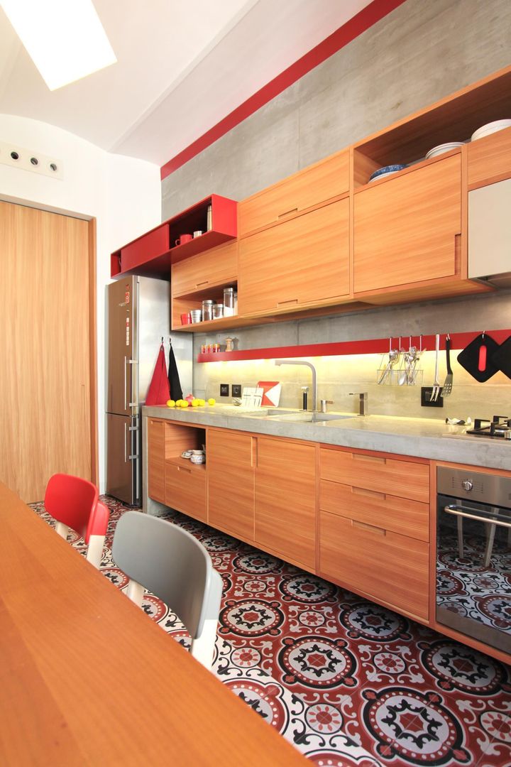 VV-Flat Ristrutturazione appartamento in Roma, studio magna studio magna Cocinas de estilo moderno