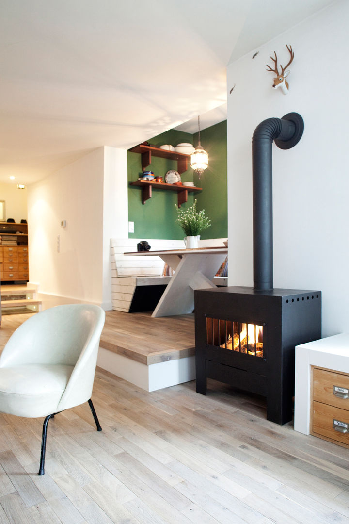 Gaskachel, NokNok NokNok Minimalist living room Fireplaces & accessories