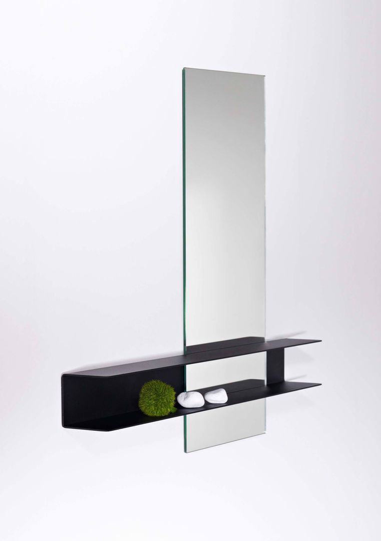 Slide mirror 'double'for DeKnudt mirrors (BE) Marc Th. van der Voorn Modern bathroom Mirrors