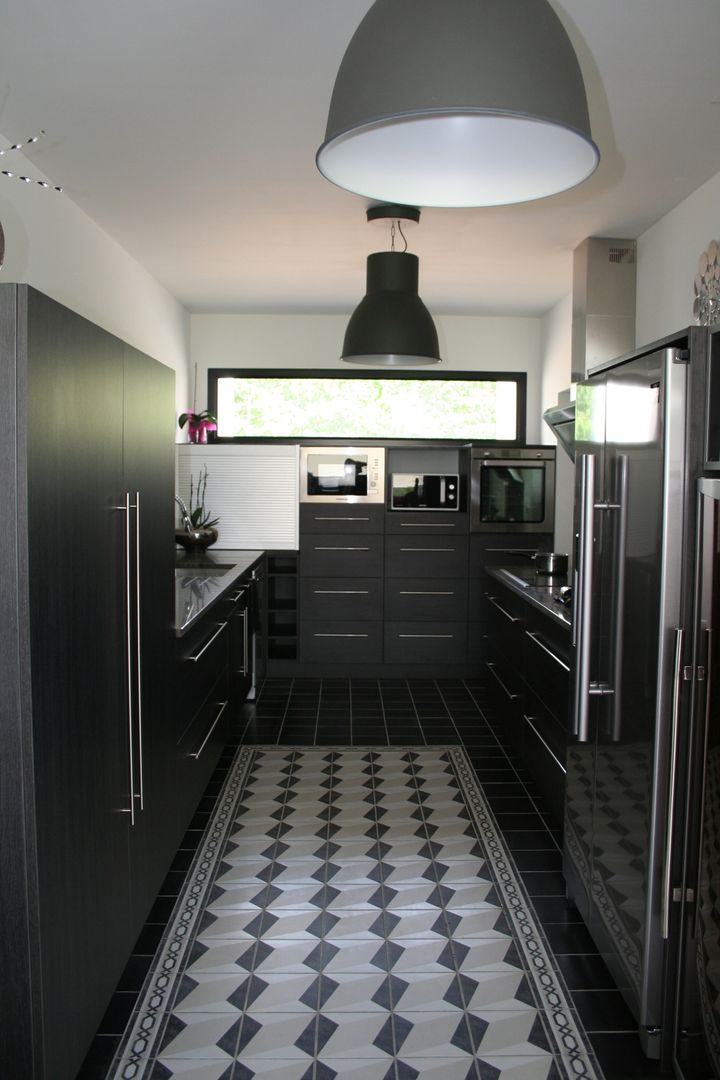 Maison à Campigny (27), scp duchemin melocco architectes scp duchemin melocco architectes Modern style kitchen