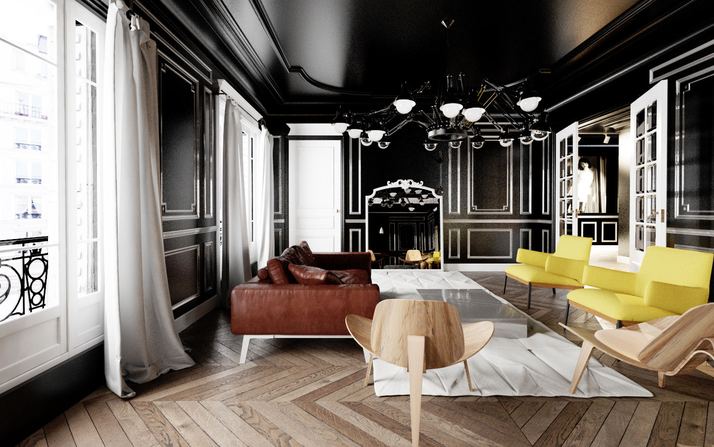 black baron haussmann, Better and better Better and better Modern Living Room