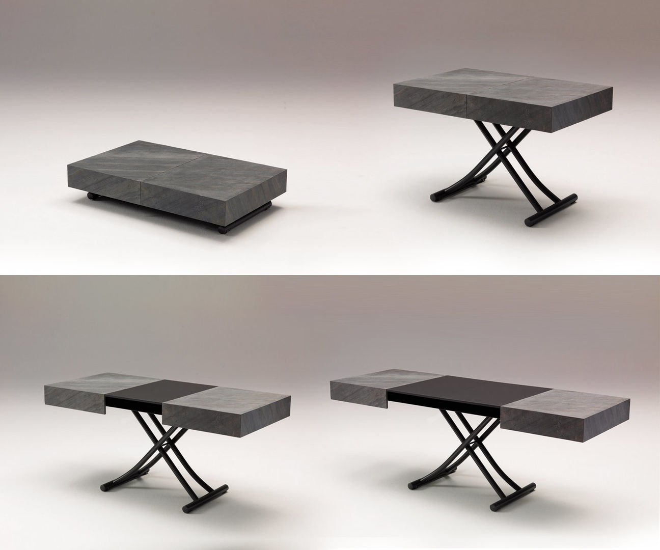 Flexibler Couchtisch Box von Ozzio mit Esstischfunktion, Livarea Livarea ห้องนั่งเล่น แผ่น MDF โต๊ะกลางและโซฟา