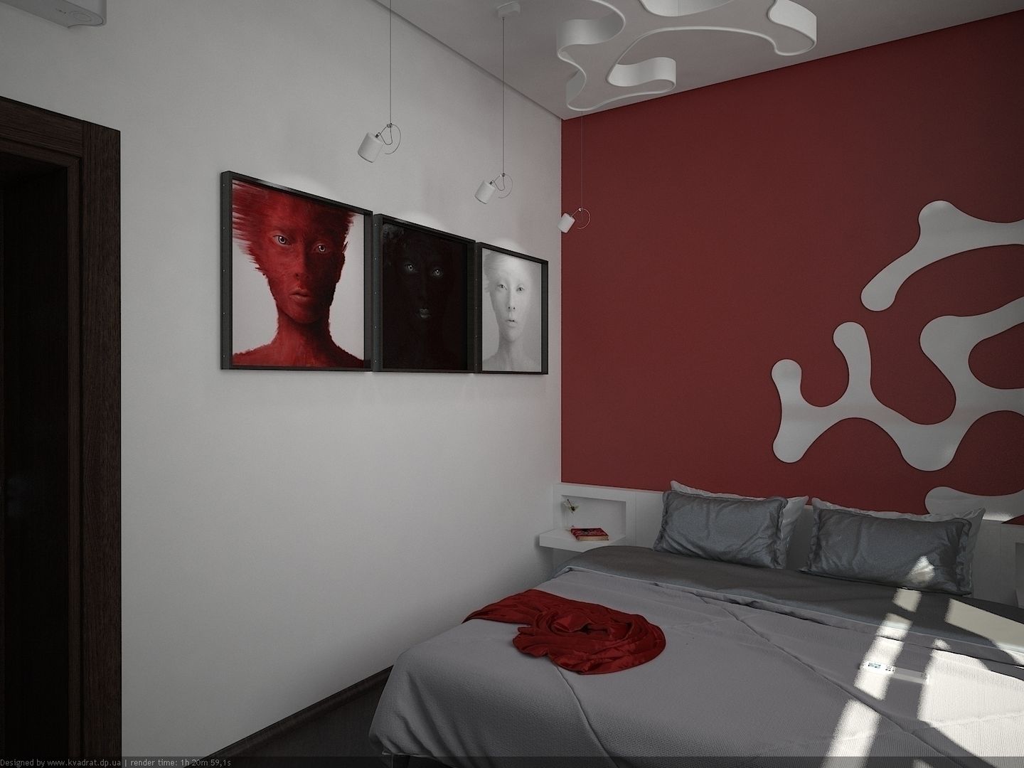 Квартира в ЖК «ПРЕМЬЕР» г. Кривой Рог УКРАИНА, дизайн-студия "КВАДРАТ" дизайн-студия 'КВАДРАТ' Dormitorios de estilo moderno
