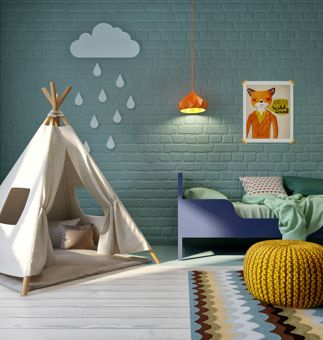 Интерьер OOD, INT2architecture INT2architecture Chambre d'enfant scandinave