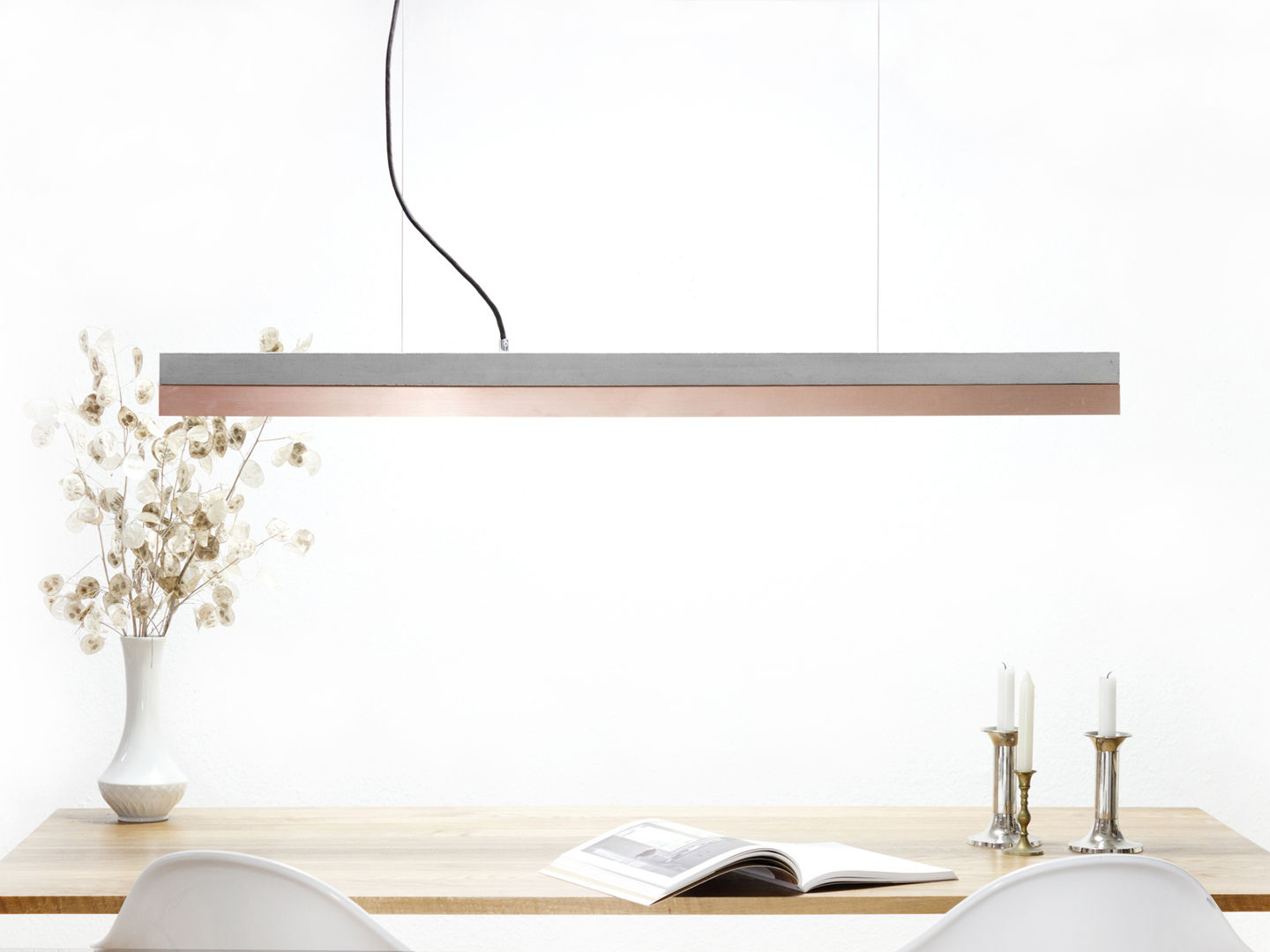 [C1]copper Pendelleuchte Beton Kupfer minimalistisch, GANTlights GANTlights Comedores de estilo minimalista Iluminación