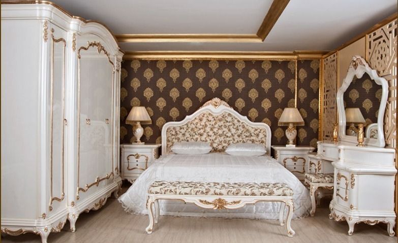 SAKURA KLASİK YATAK ODASI TAKIMI, Asortie Mobilya Dekorasyon Aş. Asortie Mobilya Dekorasyon Aş. Classic style bedroom Beds & headboards