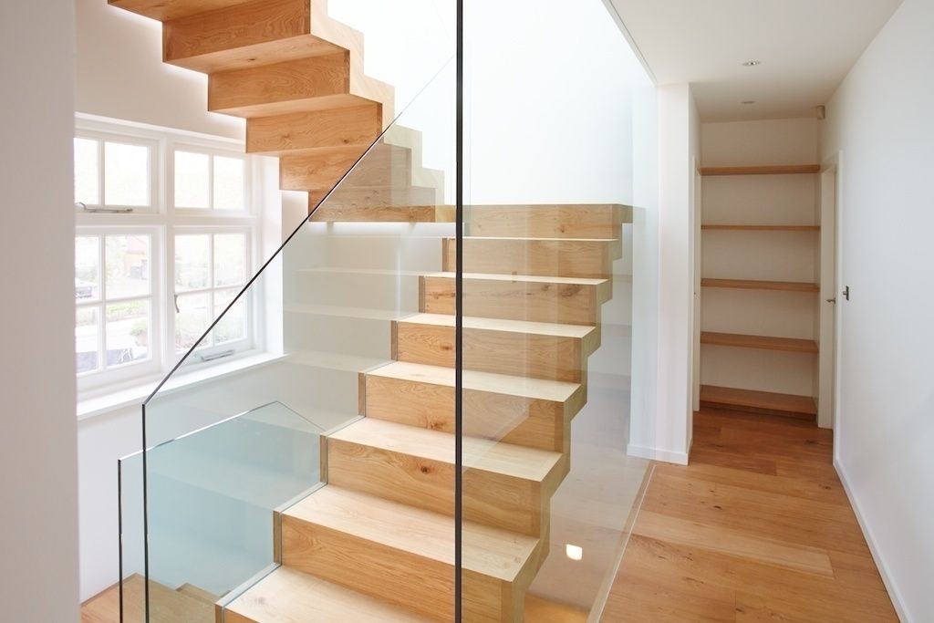 North London House Extension, Caseyfierro Architects Caseyfierro Architects Modern corridor, hallway & stairs